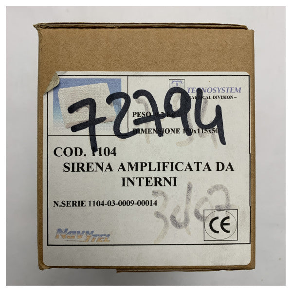 Indoor Siren Navitel - High-Powered Indoor Alarm Siren for Maritime Safety and Sound Warning