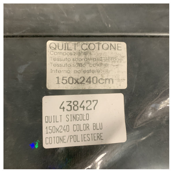 セーラーキャビンのキルト青150x240センチメートル耐久性のある綿ポリエステル海寝具の快適さ