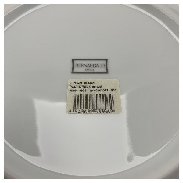 صحن تقديم بورسلين أبيض مستدير من البورسلين الأبيض عالي الجودة من برناردو
