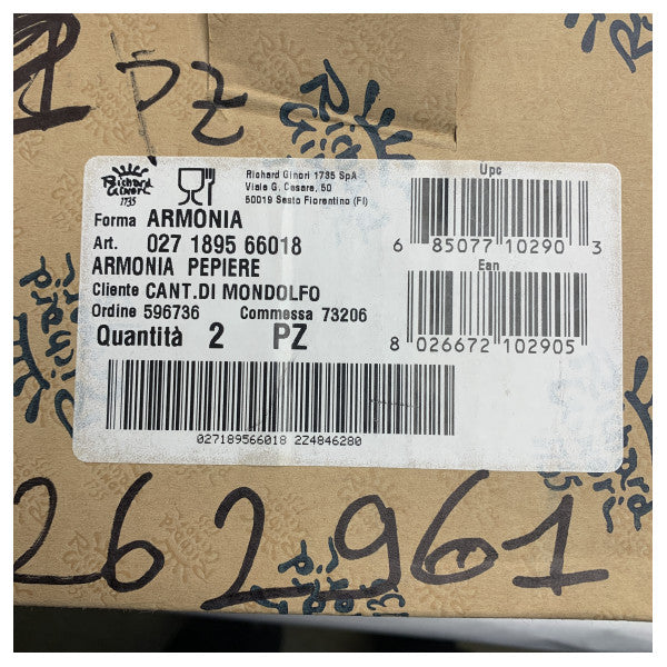 Pershing Richard Ginori High-Quality Marine Ceramic Pepper Mill - 027 1895 66018