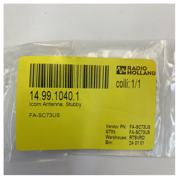 Icom FA-SC73US Ultra-Kort Stubby Antenne - UHF 450-490MHz - Marine Elektronik 