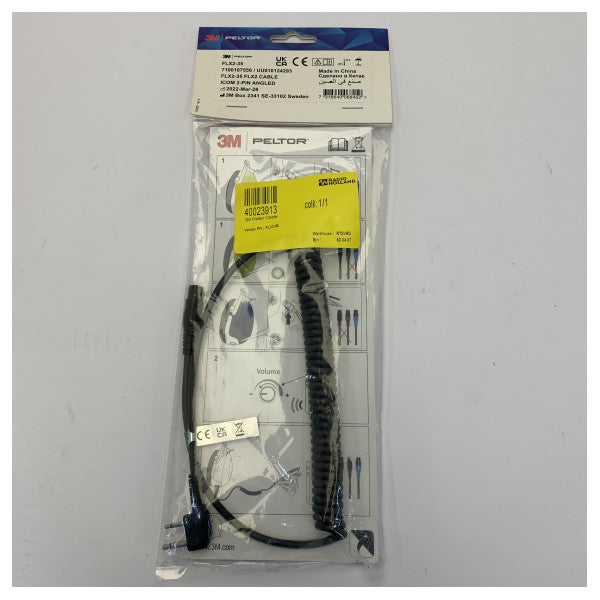 3M Peltor FLX2-35 kabel za Icom 2-pinski kutni 
