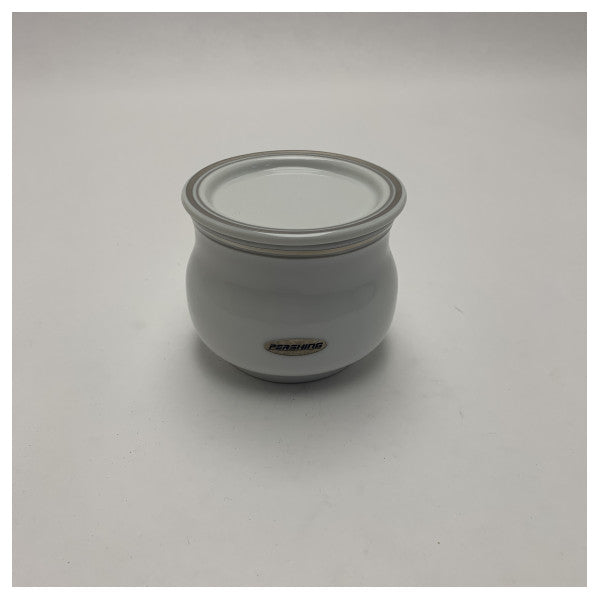 Pershing Richard Ginori Κεραμικό δοχείο ζάχαρης υψηλής ποιότητας με ασημένιο χείλος