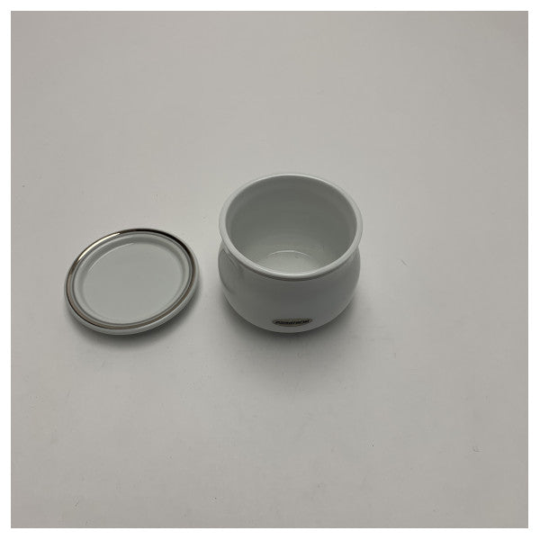 Pershing Richard Ginori Κεραμικό δοχείο ζάχαρης υψηλής ποιότητας με ασημένιο χείλος