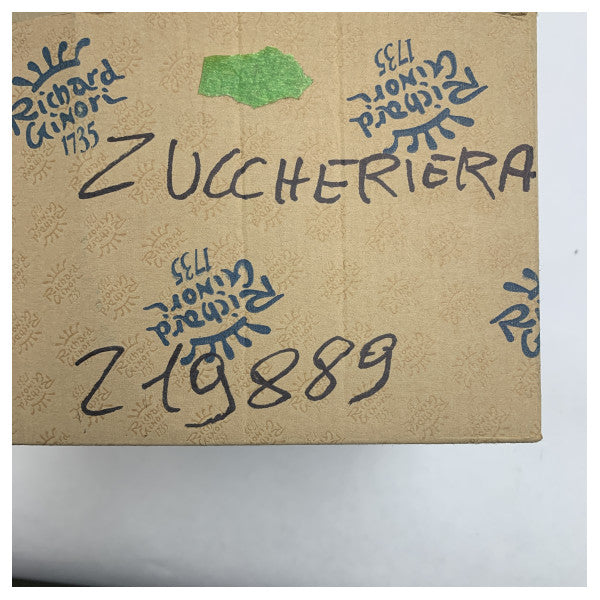 パーシング・リチャード・ジノリ 高品質セラミック・シュガー・ディスペンサー シルバーリム