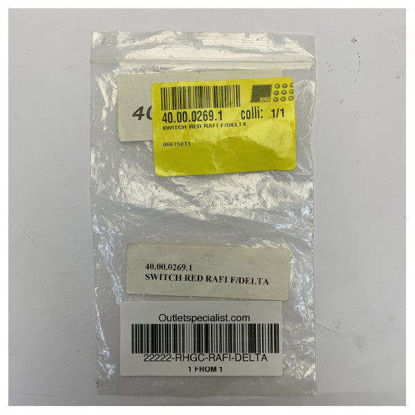 Interruptor de presión RAFI DELTA ROJO de Radio Zeeland - Electrónica marina 