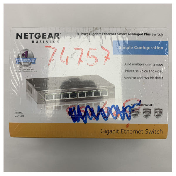 Netgear GS108E 300PES Ethernet Hub s 8 priključaka