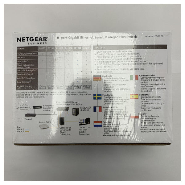 Netgear GS108E 300PES Ethernet Hub s 8 priključaka