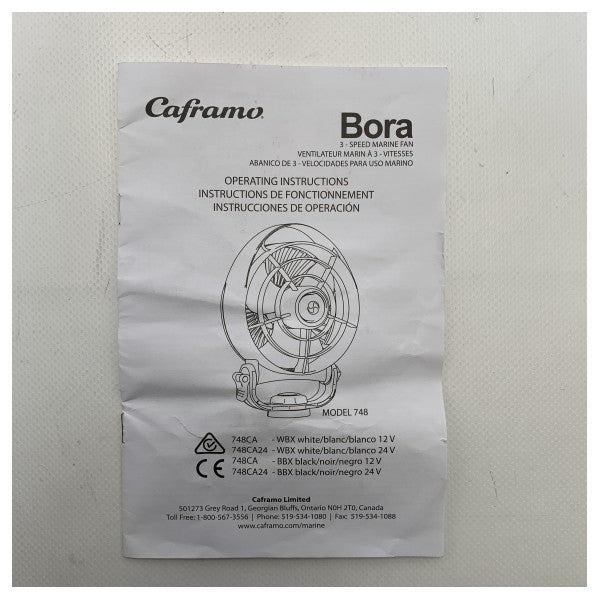 Caframo Bora 3-stupanjski morski ventilator White-748ca-wbx