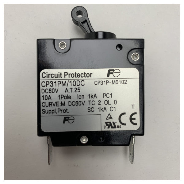 Furuno Marine Circuit Protector 10A DC 60V - Luotettava ylivirta- ja oikosulkusuojaus merenkulun sähköjärjestelmiin.