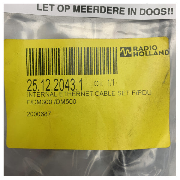 Danelec Marine VDR internt kabelsæt til DPU - holdbare Cat5 Ethernet- og 40-pin båndkabler til skibssystemer