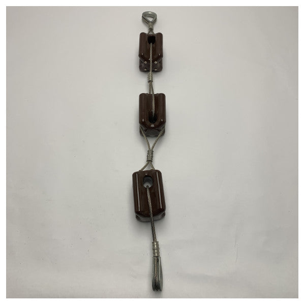 Keramisk marinekabelisolator med klemmer i rustfrit stål - vejrbestandig og holdbar beskyttelse til offshore- og skibsapplikationer