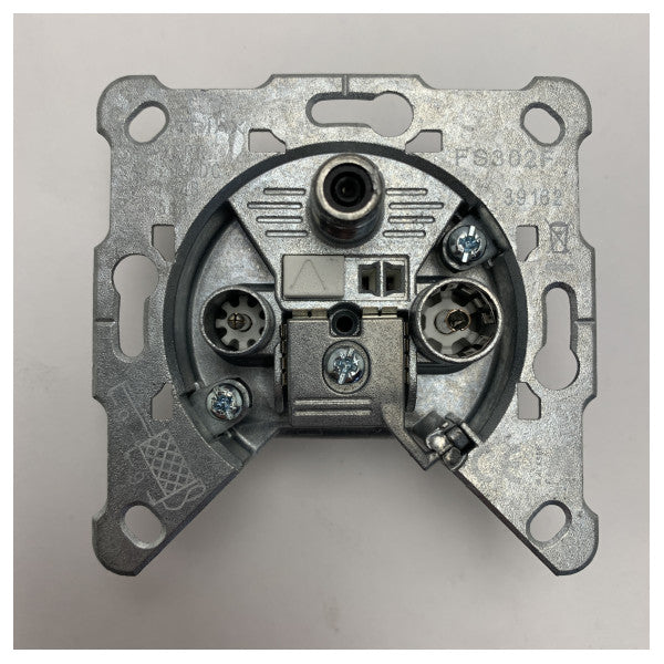 Hirschmann TV/FM/SAT-vægstik - holdbart metalstik i marinekvalitet til pålidelig signalmodtagelse