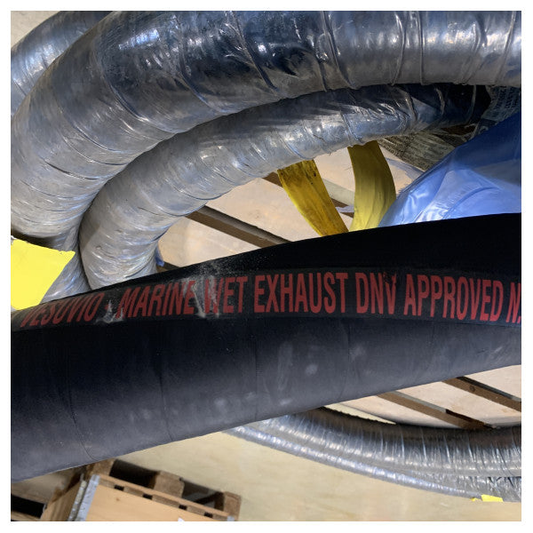 Морски изпускателен маркуч 90 мм - трайна гъвкава гумена тръба за мокри изпускателни системи, одобрена от DNV