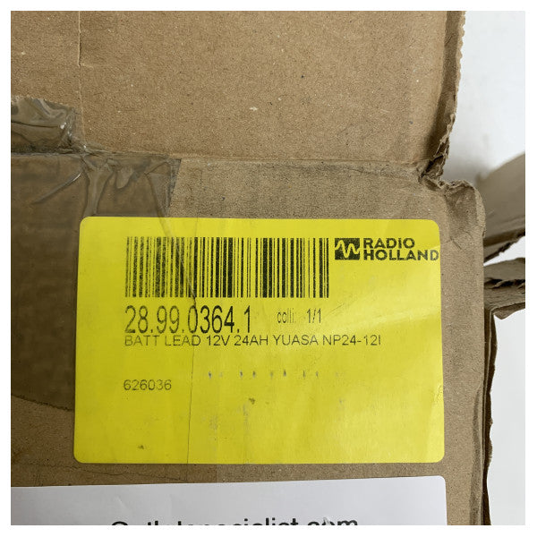 Висококачествена оловна морска батерия Yuasa NP24-12I 12V 24Ah без поддръжка за надеждно захранване