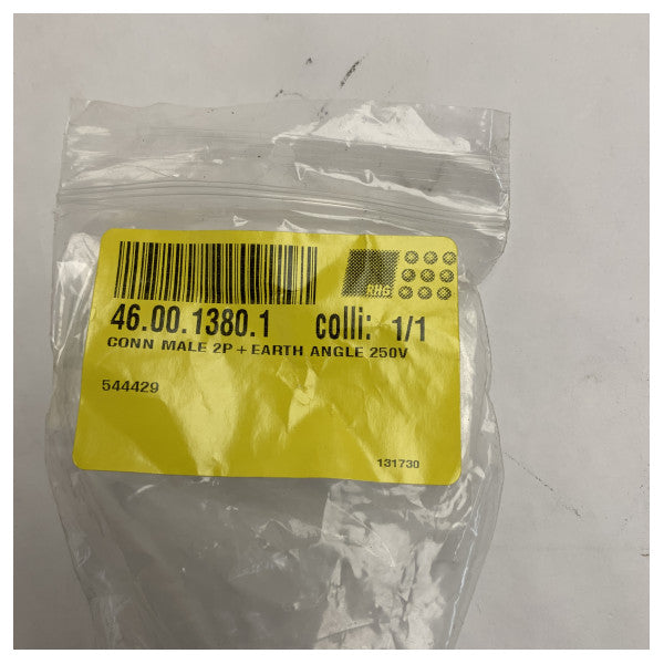 Καθολικό αρσενικό βύσμα 2 ακίδων με γείωση, 250V, ναυτικής ποιότητας, ανθεκτικό, συμπαγής σχεδίαση 