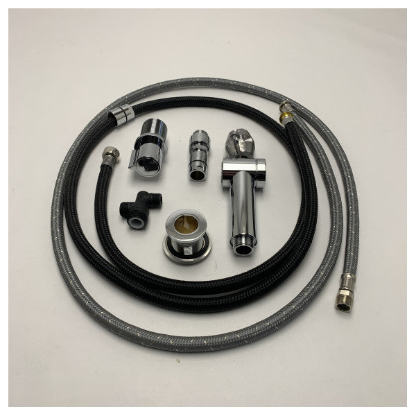 مجموعة دش يدوي ومجموعة خرطوم من الكروم النحاسي Elka - 9020 