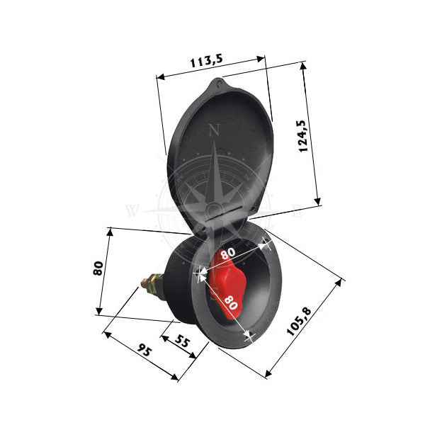 Osculati Battery Main Switch Heavy Lead - 14.385.55