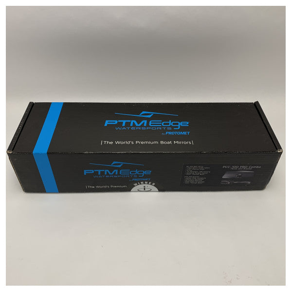 Sistema de espelhos para barcos marítimos PTM Edge Pro Combo 100 - Montagem durável, grande angular e sem perfuração