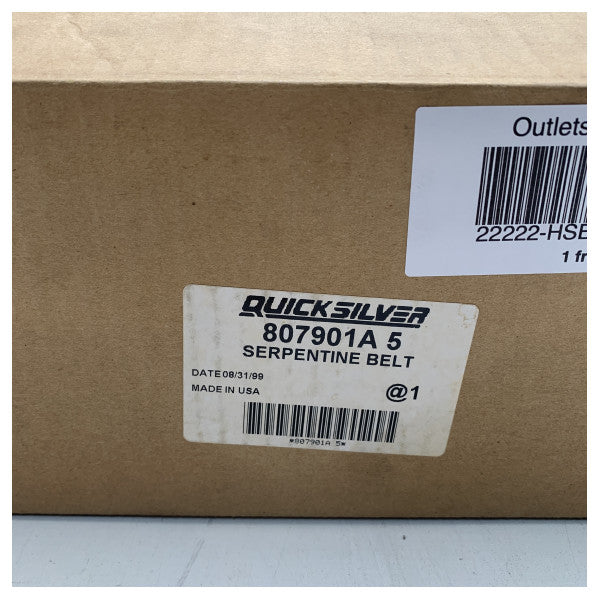 Quecksilber Quicksilver Serpetine Belt Kit - 807901a 5