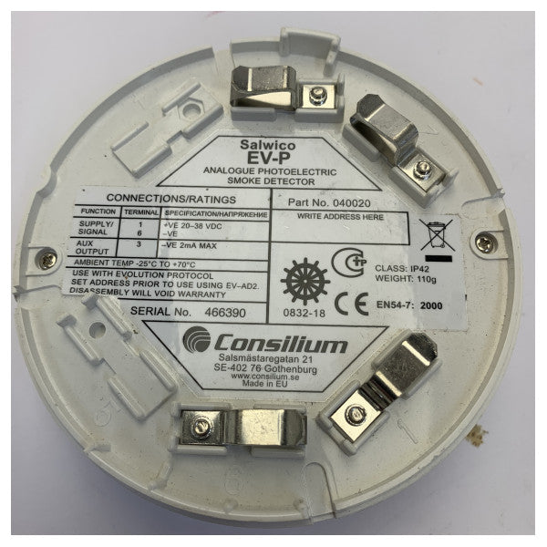 Consilium EV-P Optical Smoke Detector White - 