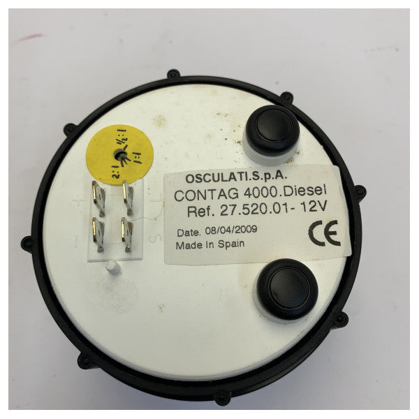 Osculati 27-520-01 Dizel Motor Devir Sayacı 12V - 4000 RPM 