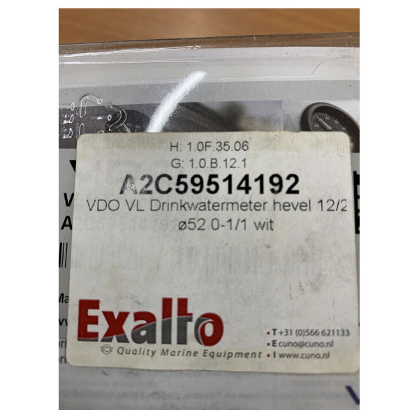 VDO ViewLine Marine Индикатор за ниво на прясна вода A2C59514192 - 52 мм 