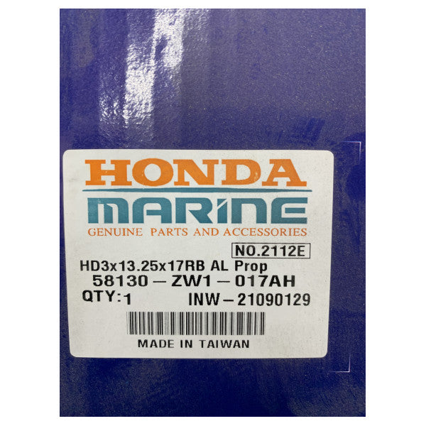 Honda Marine påhængsmotorpropel 13.25x17 aluminium 3-bladet 58130-ZW1-017AH RB 