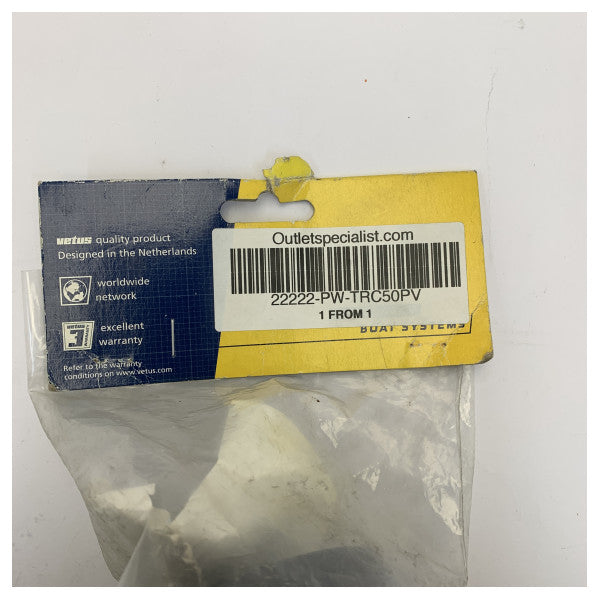 Vetus TRC50PV Montage de tableau arrière échappement avec valve de non-retour noire 