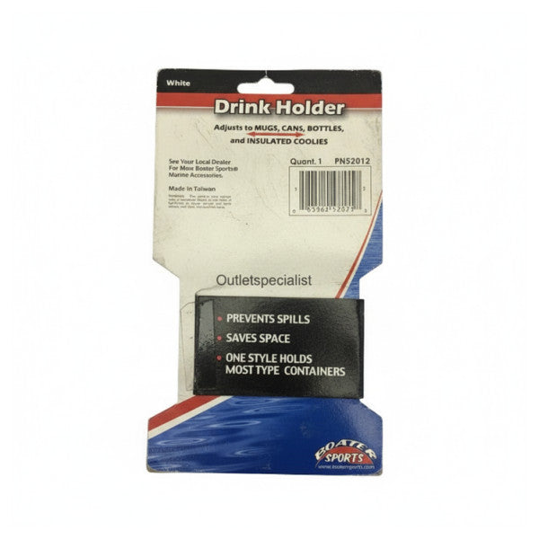 Soportes de bebida ajustables y plegables montables Boater Sports - Blanco 52012 