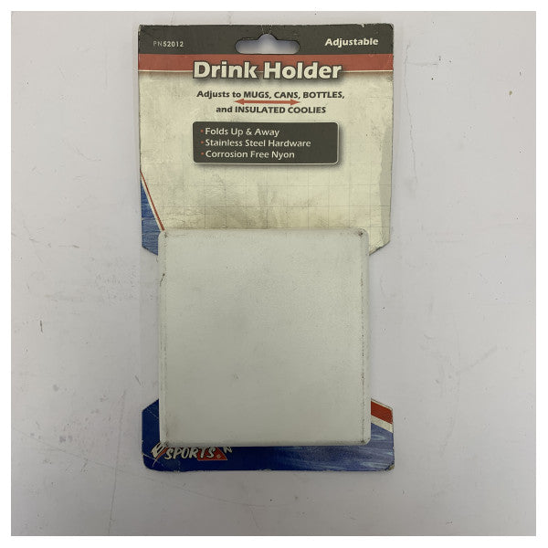 Soportes de bebida ajustables y plegables montables Boater Sports - Blanco 52012 