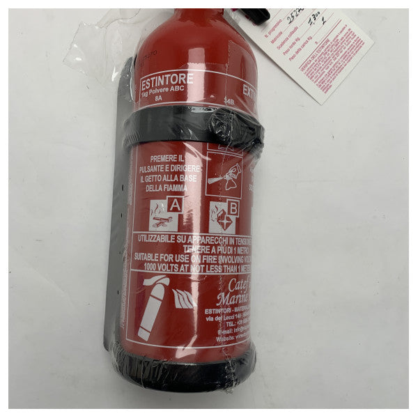 1kg ABC-Pulverfeuerlöscher für die Schifffahrt - kompakt, leicht und witterungsbeständig