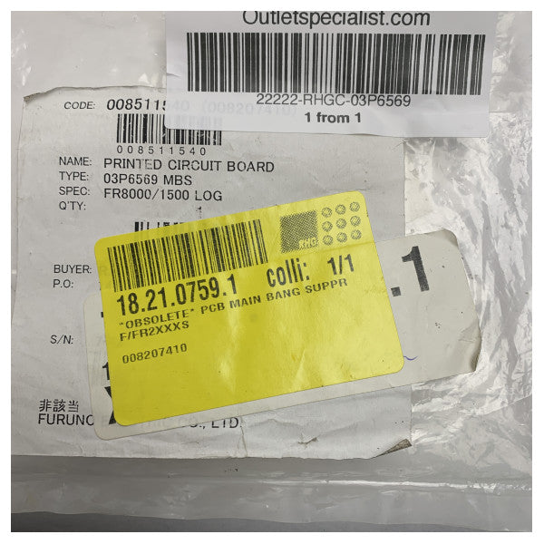 Furuno 03P6569 PCB for FR8000 and 1500 Log - 0008511540 