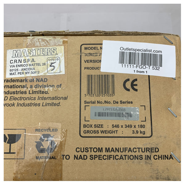 NAD T532 Multi-Region DVD-CD-Player mit MP3-Unterstützung für den Einsatz auf Schiffen und zu Hause