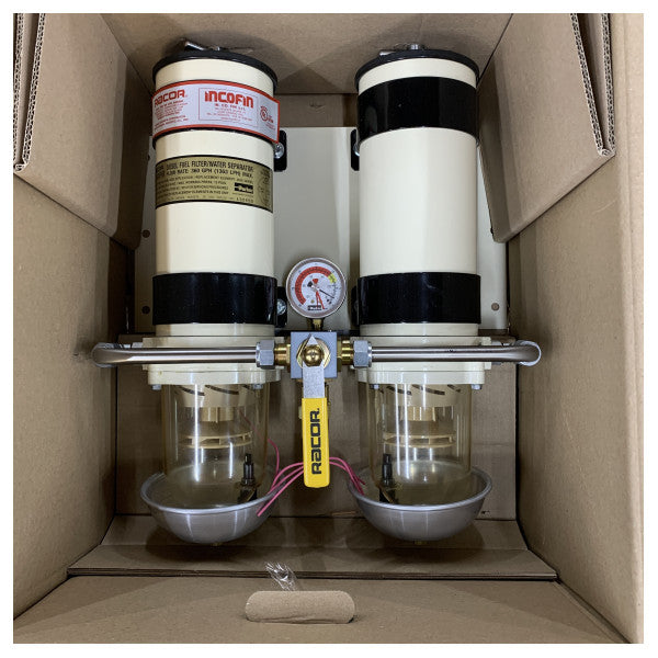 Filtre à carburant duplex Parker Racor 751000FHX10 - Séparateur d'eau 