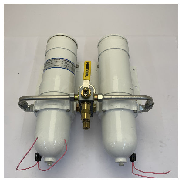 Filtre à carburant double Parker Racor 751000MAXM avec séparateur d'eau - 30 microns 