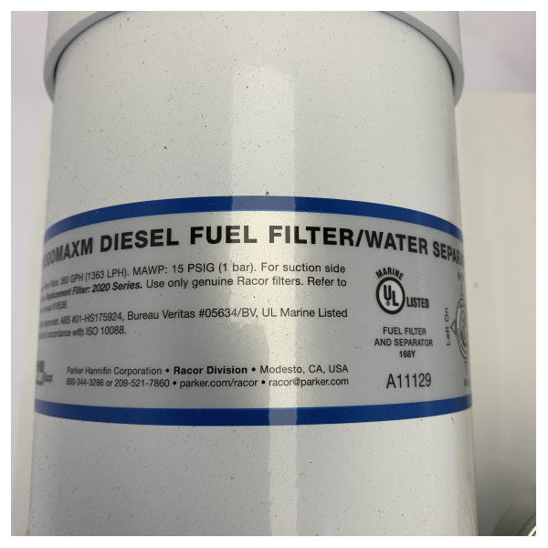 فيلتر وقود مزدوج Parker Racor 751000MAXM فاصل الماء - 30 ميكرون 