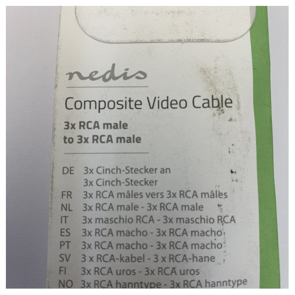 RCA till RCA Ljud/Video Kabel - 1,5m - Underhållningssystem 