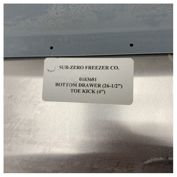 Sub Zero Stainless Steel Marine Installation Frame for 26 Inch Top Drawer