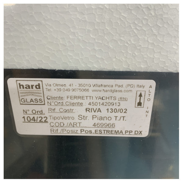 Ferretti Group Riva R130 Pulpit Glas Screen L-Istabbiliment tal-Lat White 