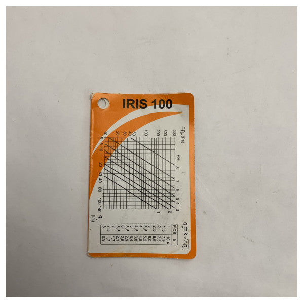 Regulowany wentyl powietrzny 100mm - IRIS100 