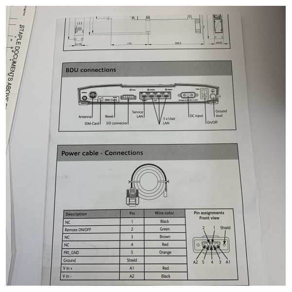 Unité VSAT double Sailor 404338A-00500 en dessous du pont - TT4338A 