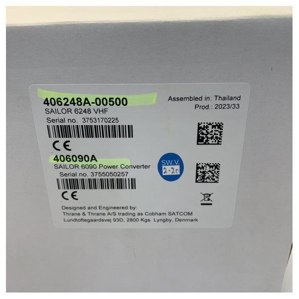 Cobham Sailor 6248 Professionelles Marine VHF Radio Schwarz - 406248A-00500 