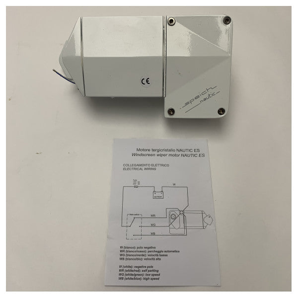 スペイチ マリングレード 12V DC 高トルク ワイパーモーター 15 mm - 12nm - ES1238 