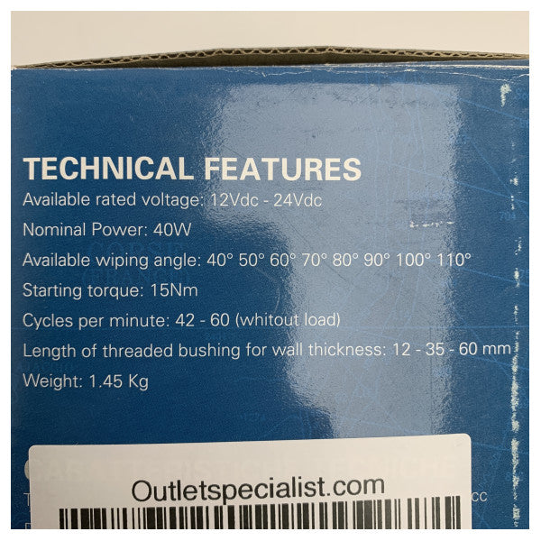 Speich Marine Grade 12V Vattentät Torkarmotor 30 mm - ES1264 