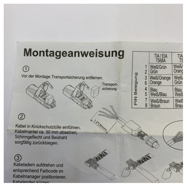 Telegärtner MFP8 IE T568A Cat6A RJ45 feltkonnektor 