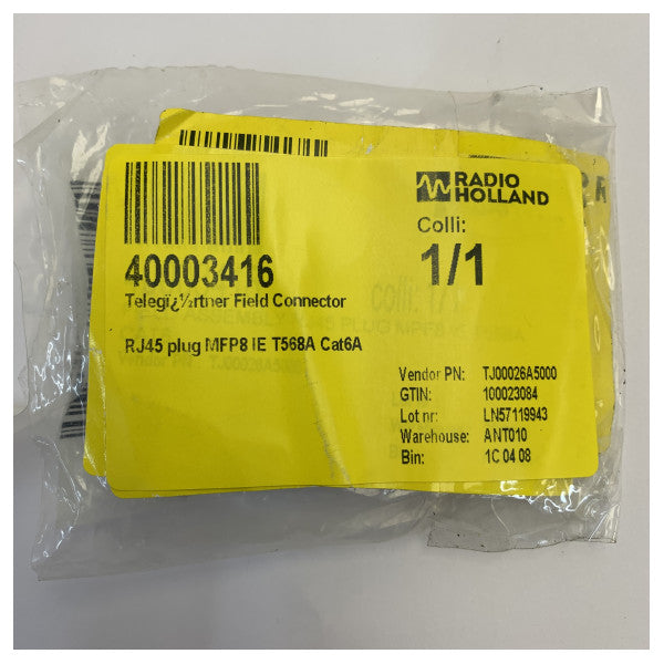 Telegärtner MFP8 IE T568A Cat6A RJ45 feltkonnektor 