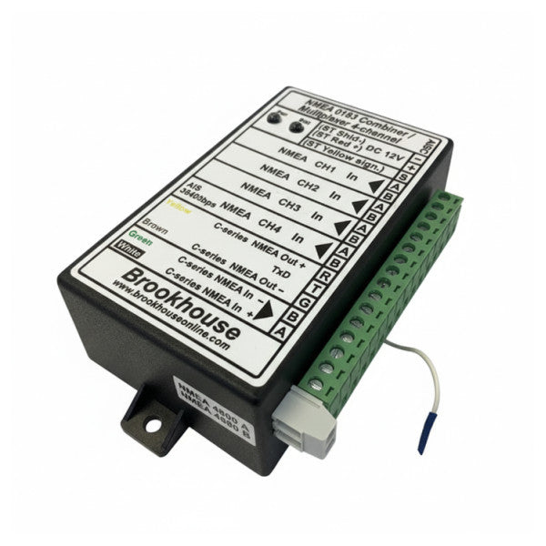 Brookhouse NMUX-AISC NMEA 0183 Multiplexer - 4 In / 1 Out Combiner - 12/24V 