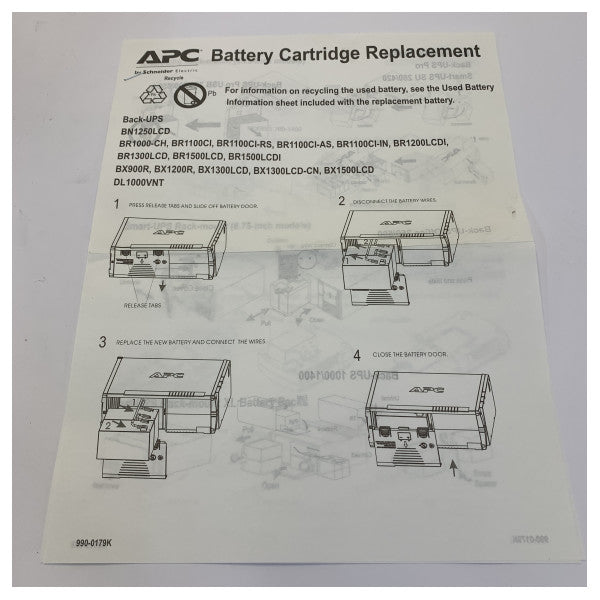 APC by Schneider Electric RBC7 Smart-UPS 1500 için UPS Yedek Batarya Kartuşu 