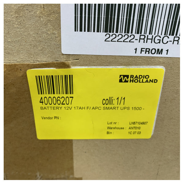 APC by Schneider Electric RBC7 Smart-UPS 1500 için UPS Yedek Batarya Kartuşu 